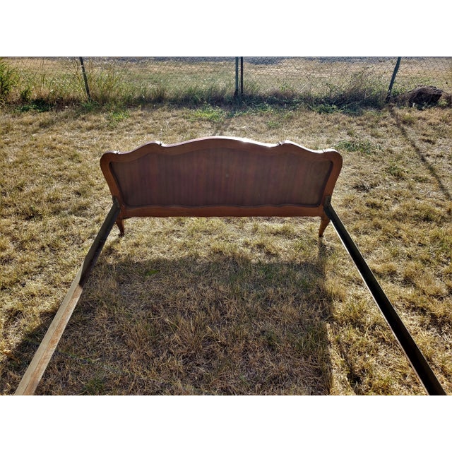 Wood Mid 20th Victorian Style Exotic Wood Full Size Bed For Sale - Image 7 of 10