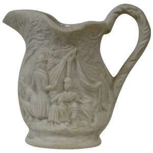 Miniature Parian Ware Earthenware Pitcher, Circa 1850s