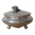 1930s French Pewter Floral Vide Poche With Lid For Sale
