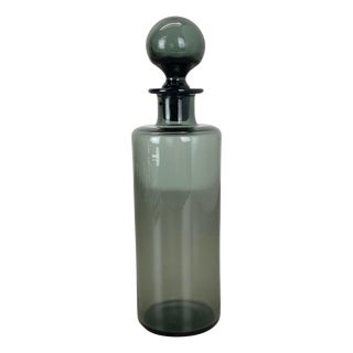 Green Glass Decanter attributed to Saara Hopea for Nuutajärvi Notsjö, Finland, 1970s For Sale