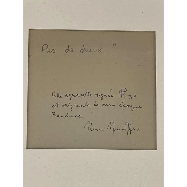 Henri Pfeiffer, Pas de deux, 1931, Watercolor, Framed For Sale - Image 9 of 11