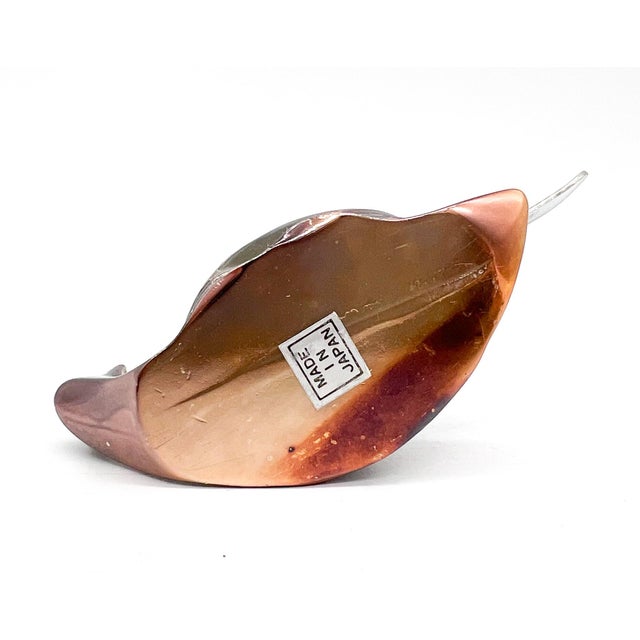 Mid 20th Century Patinaed Silver Plated Snail Salt Cellar — Hinged Shell, Plastic Liner & Spoon- Boho Chic, Coastal For Sale - Image 9 of 9