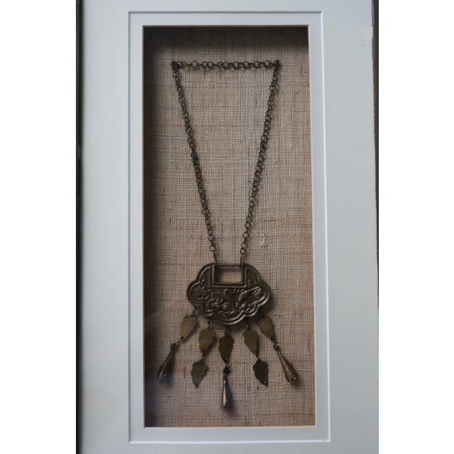 Vintage Framed Chinese Changming Suo Longevity Lock Amulet For Sale - Image 4 of 18