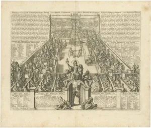 Chatelain, Large Illustration of the German Parliament, 1732, Print