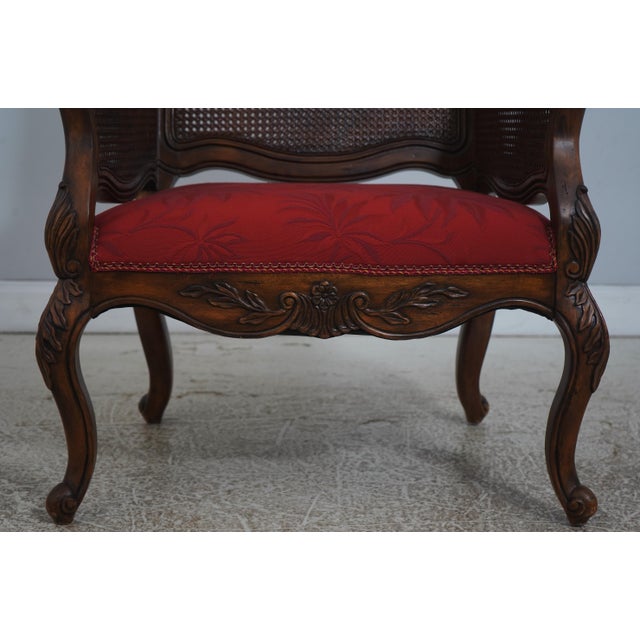 Pair French Style Double Cane Back Bergere Chairs For Sale - Image 10 of 18