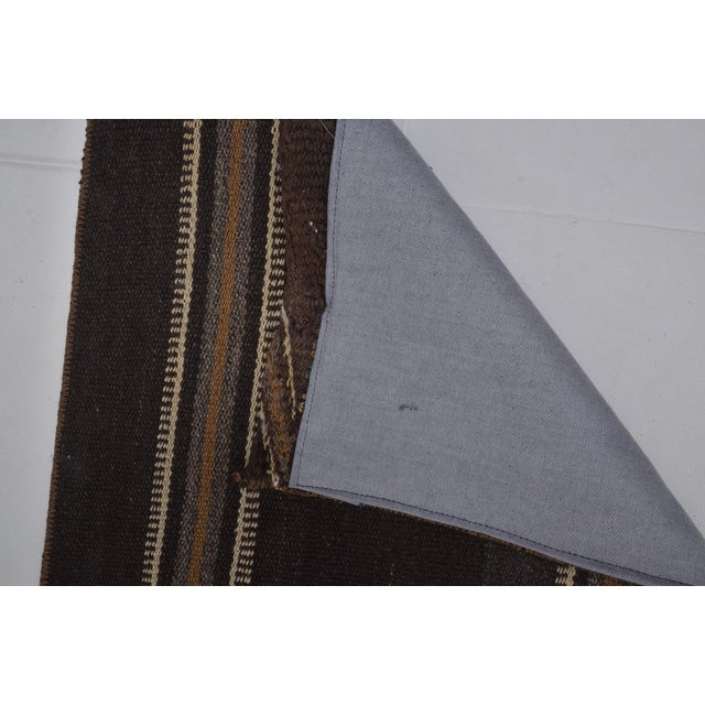 Handwoven Vintage Stripe Kilim Rug For Sale In Phoenix - Image 6 of 10