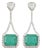 Natural zambian high quality Emerald diamond earring in 18k gold For Sale