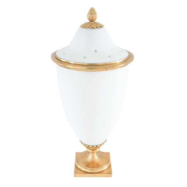 Late 18th Century Vintage French Porcelain and Gilt Bronze Urn For Sale