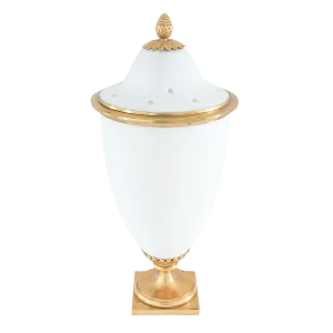 Late 18th Century Vintage French Porcelain and Gilt Bronze Urn