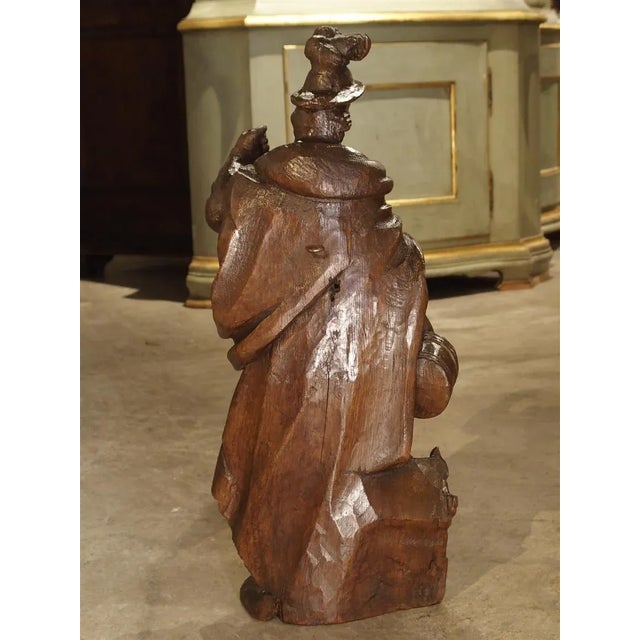 French 17th Century Oak Statue of Saint Florian, Patron Saint of Firefighters For Sale - Image 3 of 11