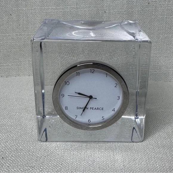 Simon Pearce Handmade Woodbury Glass Clock For Sale - Image 9 of 9