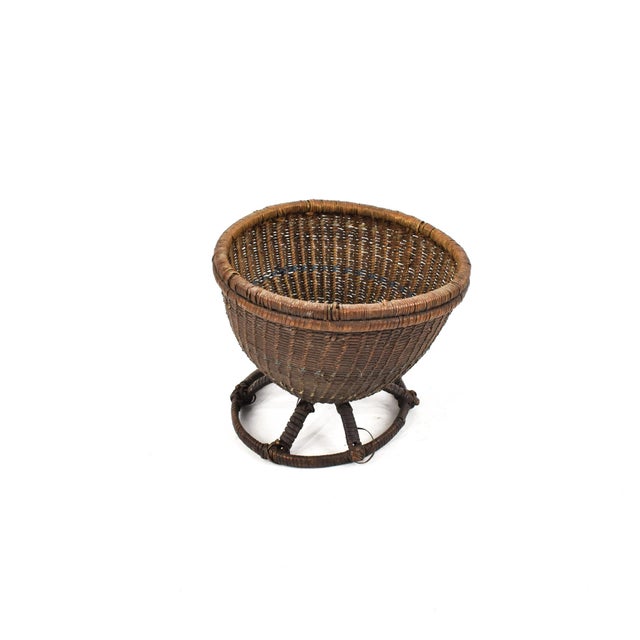 Tribal Mid 20th Century Kuba Basket For Sale - Image 3 of 8