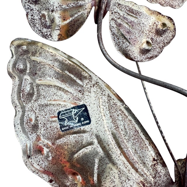 Vintage Brass Plated Butterfly Wall Decor For Sale In Columbia, SC - Image 6 of 10