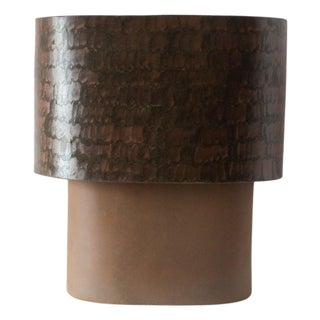 Large Table Lamp in Stoneware with Hand-Painted Glaze by Lucas Huillet For Sale