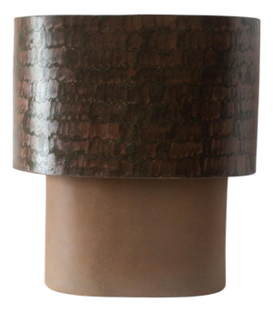 Large Table Lamp in Stoneware with Hand-Painted Glaze by Lucas Huillet