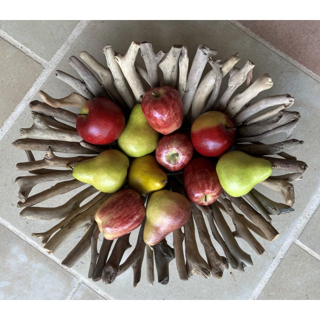 Late 20th Century Late 20th-Century Adirondack-Inspired Branch & Twig Works Centerpiece Pedestal Bowl For Sale - Image 5 of 18