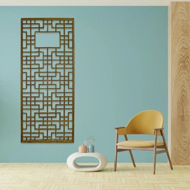 This screen panel can be excellent widow or wall decoration arts. The latticed screen allows air to circulate nicely and...
