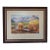 1970s Signed Large Autumnal Watercolor Painting, Majestic Mountains, River, Trees For Sale