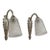 Lorrain Daum & Hudry Pair of French Art Deco Floral Glass Wall Sconces - 1930s For Sale