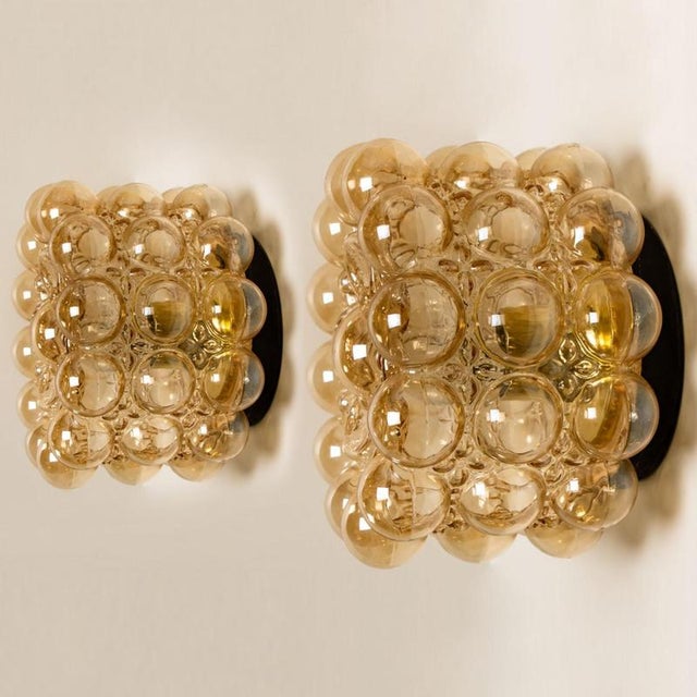 Amber Glass Flush Mount from Helena Tynell, 1960 For Sale - Image 12 of 14