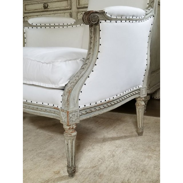 Large Pair of 19th C Louis XVI Armchairs For Sale In New Orleans - Image 6 of 11