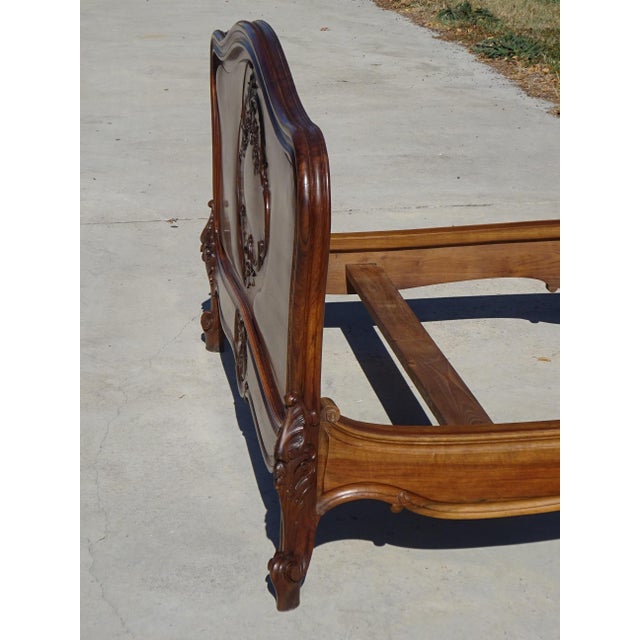 Antique Louis XV Style Walnut Bed, 1890s For Sale - Image 12 of 18