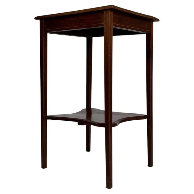 Antique Early 20th Century English Edwardian Mahogany Side Table For Sale - Image 11 of 11