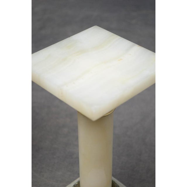 Stone Antique Victorian White Marble Columns, Set of 2 For Sale - Image 7 of 14