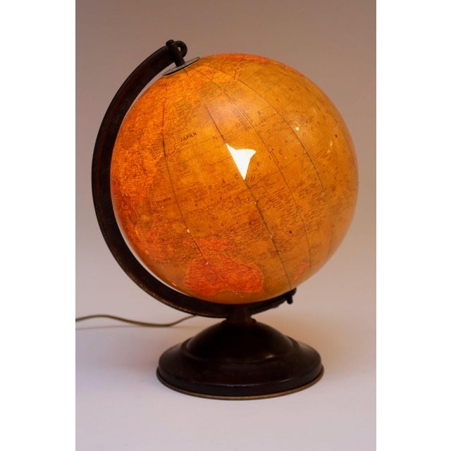 1950s Vintage Petite Illuminated Glass Precision Globe by Replogle For Sale - Image 5 of 12