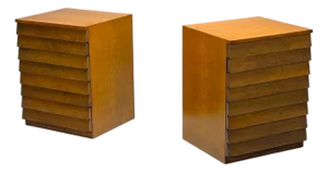 t.h. Robsjohn-Gibbings, American Modern, Maple, Nightstands, Usa, 1960s