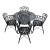 Vintage Cast Aluminum Patio Set For Sale