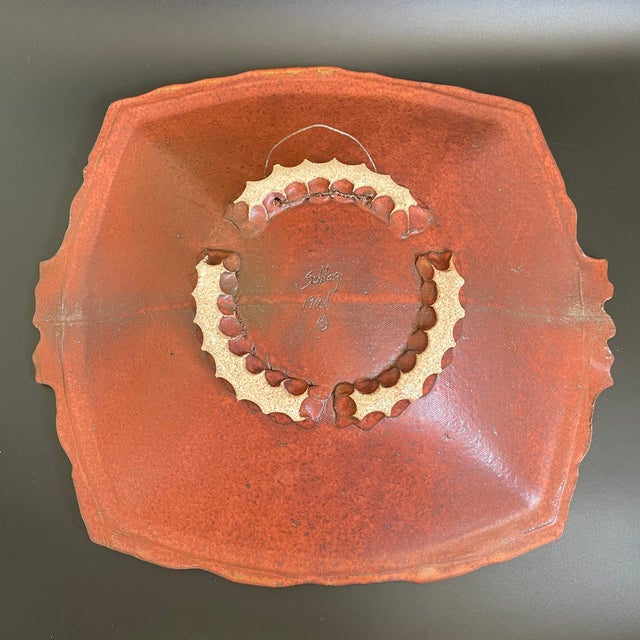 Contemporary Rick Schlag 1984 Studio Art Pottery Southwest Landscape Plate - Platter For Sale - Image 3 of 11