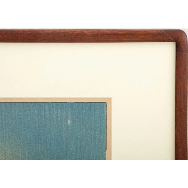 Paper Kasamatsu Shiro "Yanaka Pagoda" Woodblock Print For Sale - Image 7 of 8