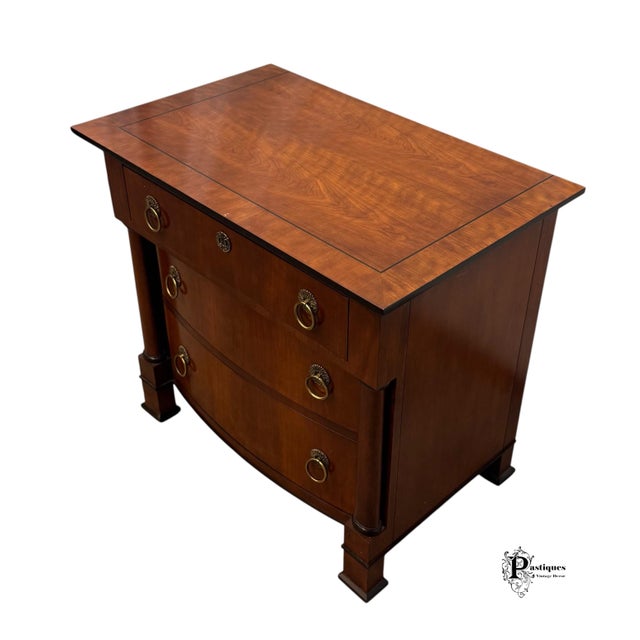 Henredon Vintage Henredon French Empire Style Mahogany Nightstands - Pair For Sale - Image 4 of 12