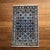 Rare Small Vintage With Blue Geometric Design | 1'8" X 2'7" For Sale - Image 4 of 5
