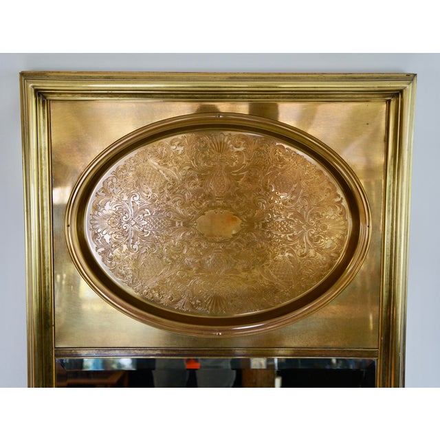 Vintage Mastercraft Brass Wall Mirror For Sale - Image 9 of 10
