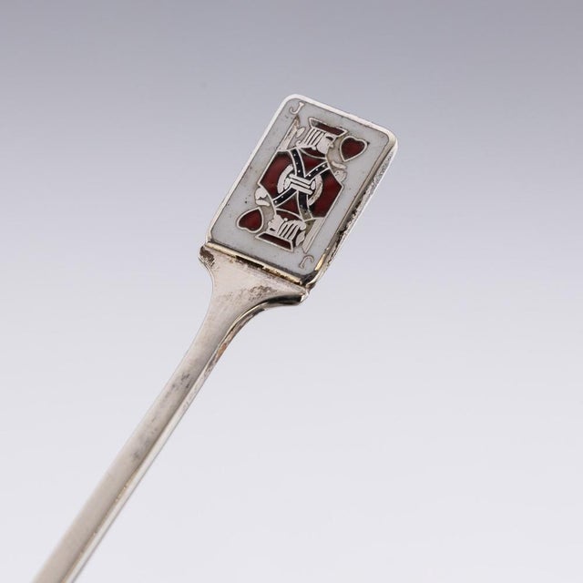 20th Century Silver Cased Cocktail Picks from Garrard, 1986, Set of 12 For Sale - Image 13 of 18