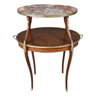 Louis XV Style Mahogany Veneer Tea Table, Early 20th Century For Sale