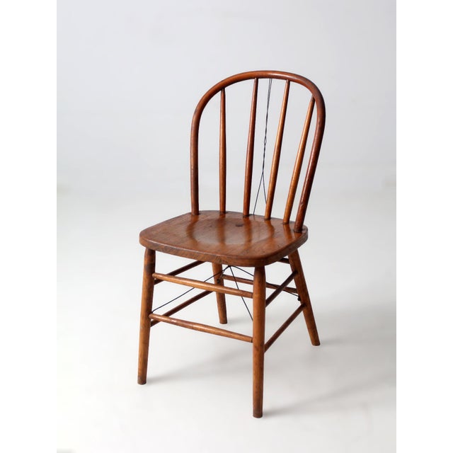 Brown Antique Heywood Wakefield Windsor Chair For Sale - Image 8 of 13
