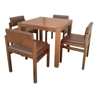 Chairs and Table by Umberto Brandigi for Planula, 1960s, Set of 5 For Sale