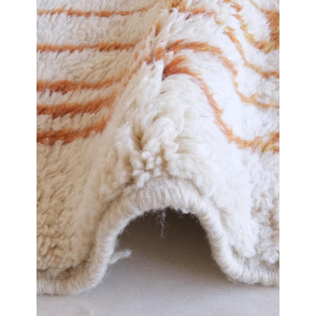 Ivory Ivory & Terracotta Abstract Wool Rug - 10.2 X 7 Ft For Sale - Image 8 of 8