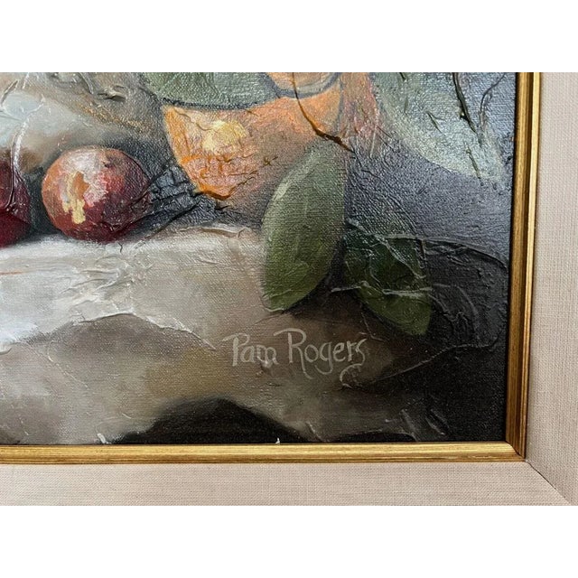 Wood Still Life Framed Oil Paintings on Canvas by Pam Rogers - a Pair For Sale - Image 7 of 12