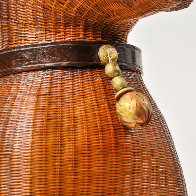 Exquisite Vintage Woven Wicker Dog Basket Shanghai Handicrafts For Sale - Image 12 of 18