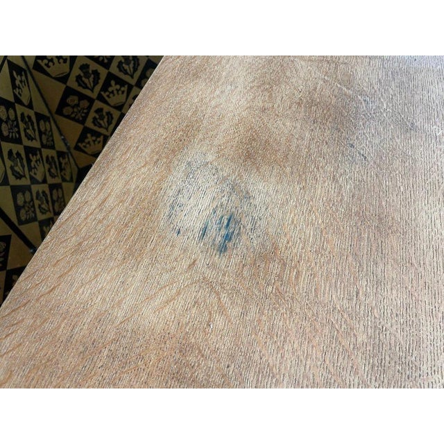 Gold Administrative Desk in Oak For Sale - Image 8 of 11