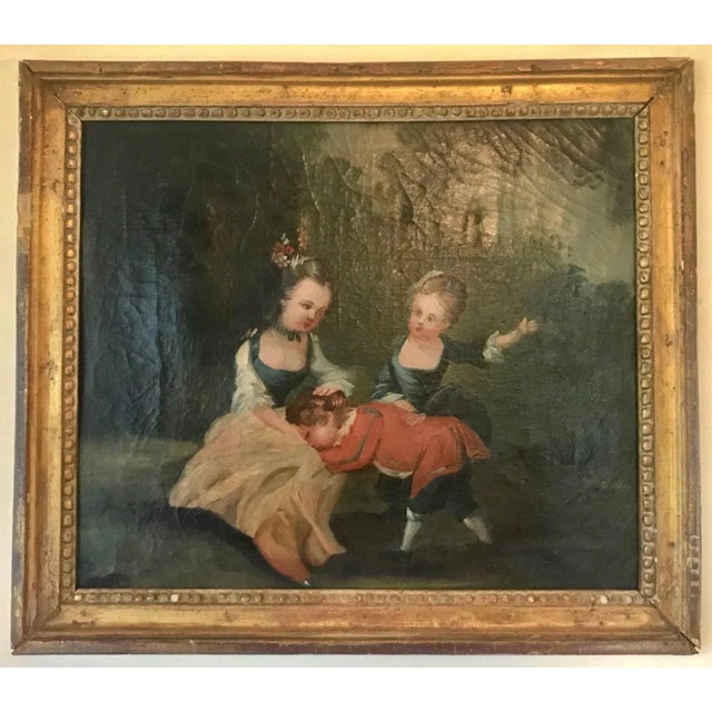 Rococo French Louis XV Style Painted and Gilt Trumeau Mirror For Sale - Image 3 of 12