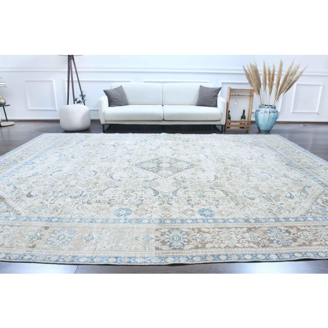 Vintage Persian Hand-Knotted area rug is a semi-antique vintage area rug. The ' 70s Eastern region of Anatolian's unique...