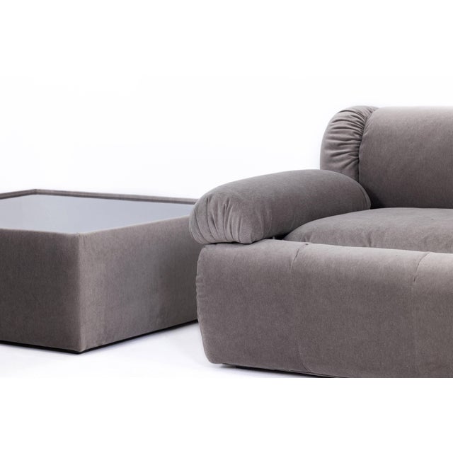 Italian living room set with two sofas, two armchairs, and coffee table, 1970