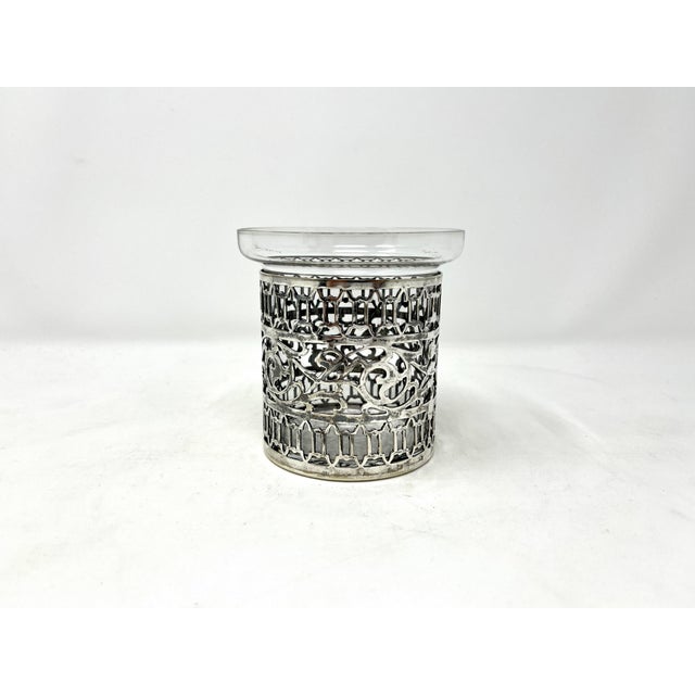 Lovely EPNS (Electro Plated Nickel Silver) hand pierced cylindrical Edwardian serving piece (most likely for serving...