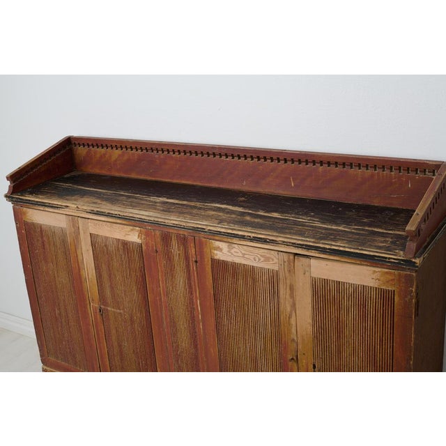 Brown Antique Swedish Pine Sideboard For Sale - Image 8 of 14