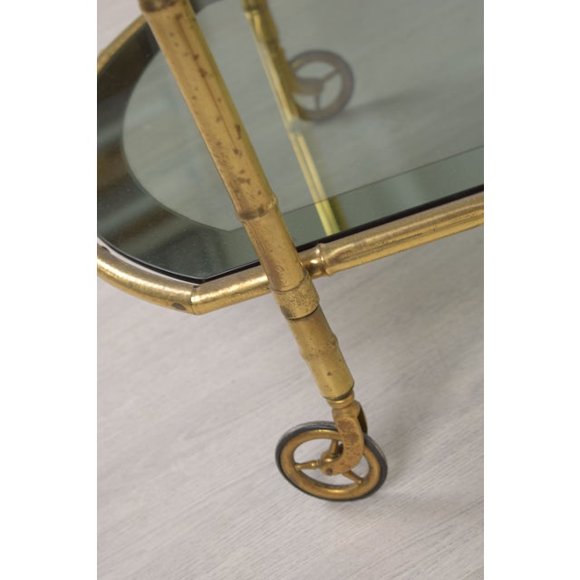 Brass and Glass Trolley, Italy, 1970s For Sale - Image 6 of 17